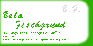 bela fischgrund business card
